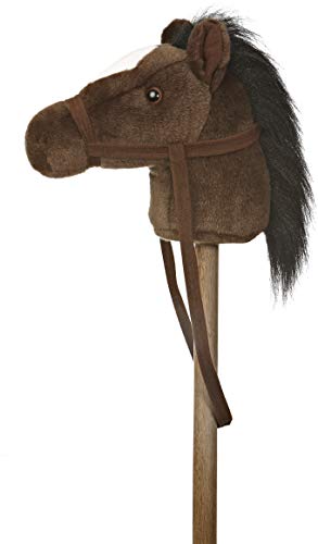 Aurora World World Giddy-Up Stick Horse 37" Plush, Dark Brown