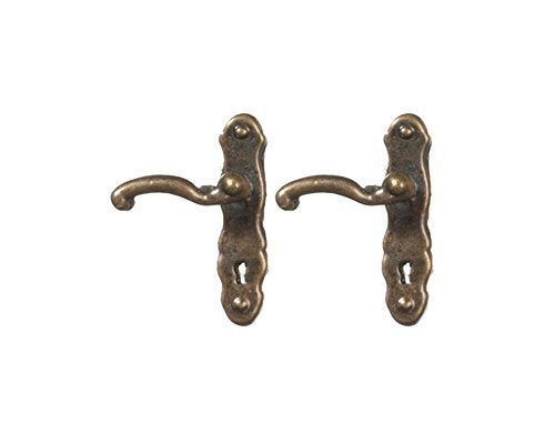Aztec Imports Melody Jane Dollhouse Lever Door Handles Antique Brass Miniature Door Knobs