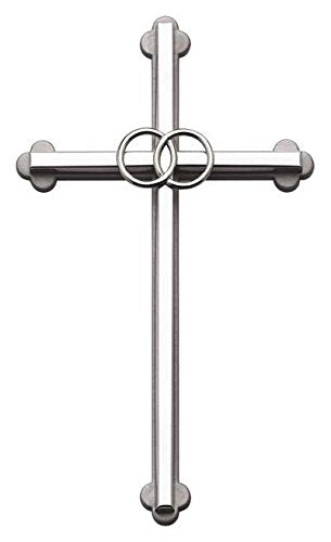 Cathedral Art NC303S Wedding Cross, 8-Inch, Silver