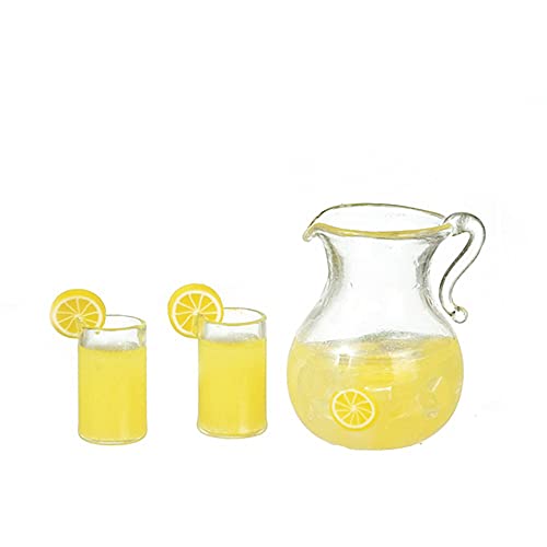 Aztec Imports Dolls House Jug & 2 Glasses of Orange Juice Miniature Kitchen Dining Accessory