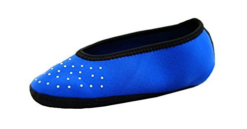 Calla NuFoot Sparkle Ballet Flats Women's Shoes Best Foldable & Flexible Flats Slipper Socks Travel Slippers & Exercise Shoes Dance Shoes Yoga Socks House Shoes Indoor Slippers Royal Blue X-Large