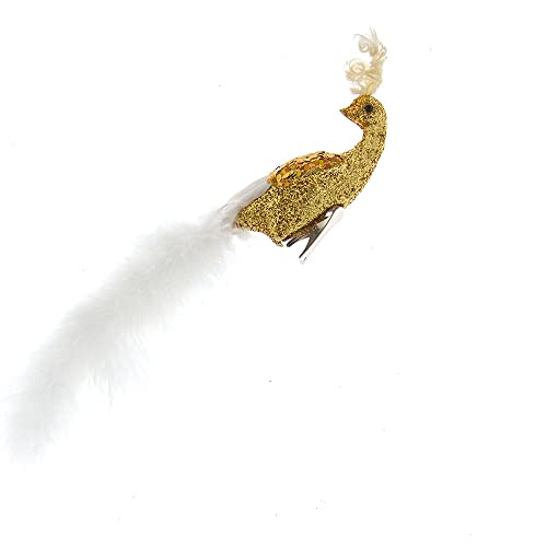 Kurt Adler Gold and White Phoenix Clip-On Ornament