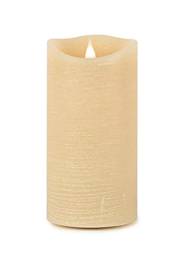 Melrose Wax, Plastic Simplux LED Designer Candle with 4 and 8-Hour Timer (7.75-inch Height, Cream)