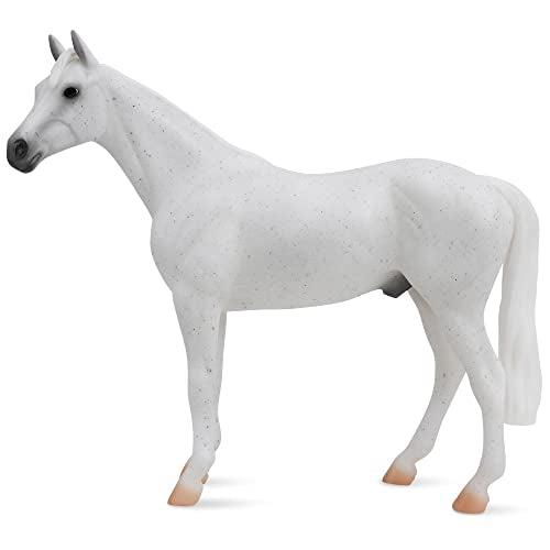 Breyer Horses Freedom Series Fleabitten Grey Thoroughbred | Horse Toy | 9.75" x 7" | 1:12 Scale | Model 