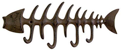 Moby Dick Specialties 1 X Iron Fish Skeleton Key Rack