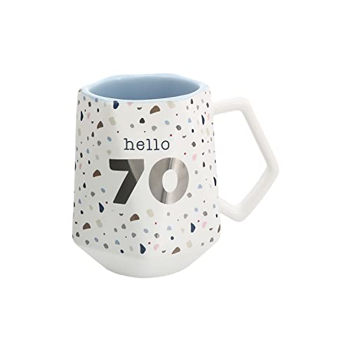 Pavilion - Hello 70-17 ounce Geometric Cup, Confetti Cup, Birthday Mug, Birthday Cup, Birthday Cups for Women, 1 Count, White