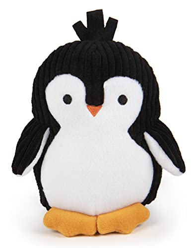 TrustyPup Penquin Dog Toy with Silent Squeaker, Black