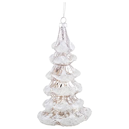 Raz 4220923 Frosted Tree Ornament, 7.5-inch Height