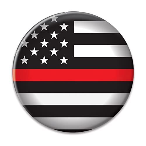 Beistle Black and Red Firefighters Cardstock Button - 1pc