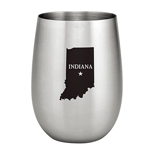 Supreme Housewares UPware 18/8 Stainless Steel 20 oz. Stemless Wine Glass, Unbreakable and Shatterproof Metal, for Wine and Beverage (Indiana)