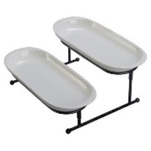 BIA Cordon Bleu Oval Bowls W/Stand Set of 2
