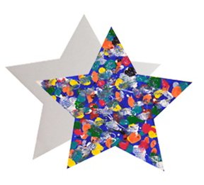 Hygloss Products Corrugated Shapes 11" Star, 12 Count, White Piece