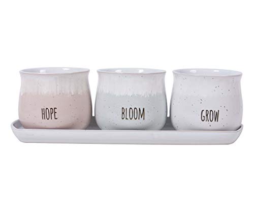 Blue Sky Ceramic Grandview Planter Set