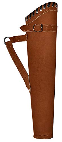 UNIVERSE ARCHERY Arrow Hip Quiver | Genuine Suede Leather Arrow Holder | Traditional Handmade Quiver for Hunting & Archery Sports | Lightweight & Comfortable | Brown