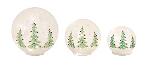 Melrose Christmas Tree Glass Globe/Timer Set of 3