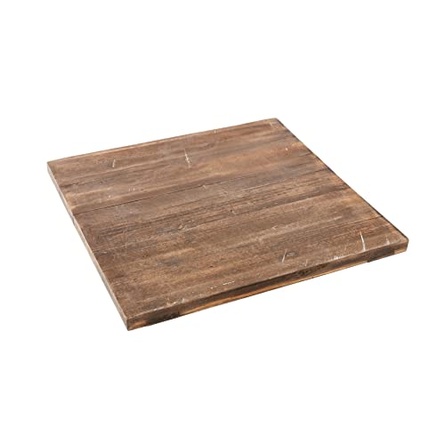 Mud Pie Wood Reversible Riser and Board - Square, 15" x 15", Brown