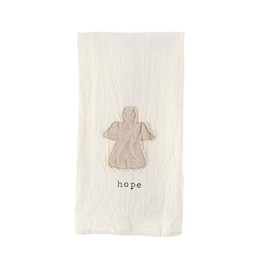 Mud Pie Applique Hand Towels,‎26" x 16 1/2", Hope Angel