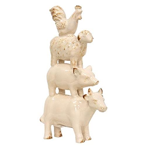 CWI Gifts Farm Animal Resin Stack Figurine, Home Decor