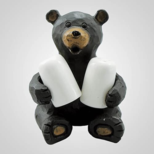 Lipco Bear Salt and Pepper Holder, 4.5-inch Height, Polyresin