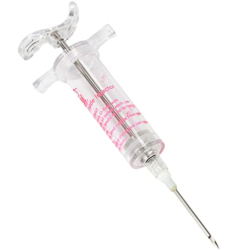 Chef Craft Select Heavy Duty Plastic Marinade Injector, 8 inch 1 ounce, Clear