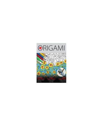 Yasutomo Origami Color 2 Yuzen Flowers, 24 Sheets, 5.87-inch Length