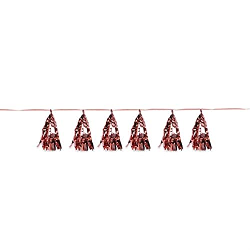 Beistle Rosegold Metallic Tassel Garland