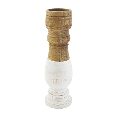 Mud Pie Colorblock Candlestick, 15" x 4.25"Dia, Large