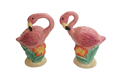 Blue Sky Clayworks Clayworks Summer Fun Flamingo Salt and Pepper Set, 4.25-inch Height, Set of 2