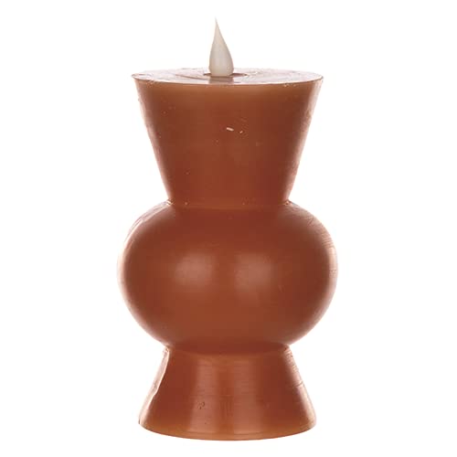 Melrose 87685 Simplux LED Designer Candle, 3.5" x 5.5"H, Wax/Plastic with 4 and 8 Hour Timer (Requires 2 AA Batteries)