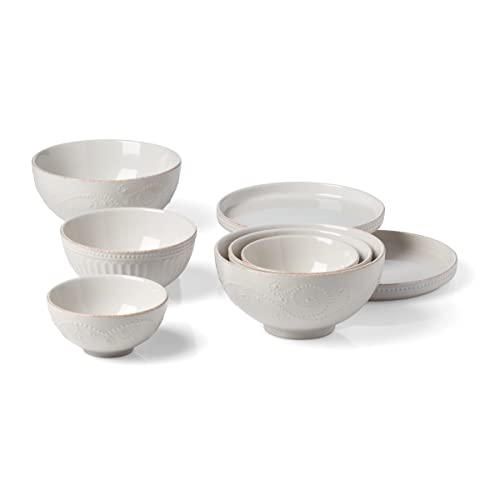 Lenox French Perle 8Pc Luna Nesting Dinnerware Set, 11.35 LB, White