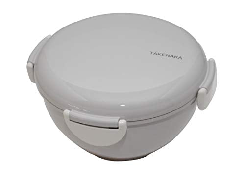 Bento Bowl for perfect lunch, Eco-Friendly Lunch Box Made in Japan, Recycle Plastic Bottle, Microwave and Dishwasher Safe, Takenaka Bento Box (Gray Champignon)