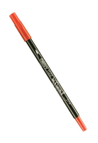 Uchida Marvy Extra Fine Tip Le Plume II Double Ender Marker Pen Art Supplies, Persimmon