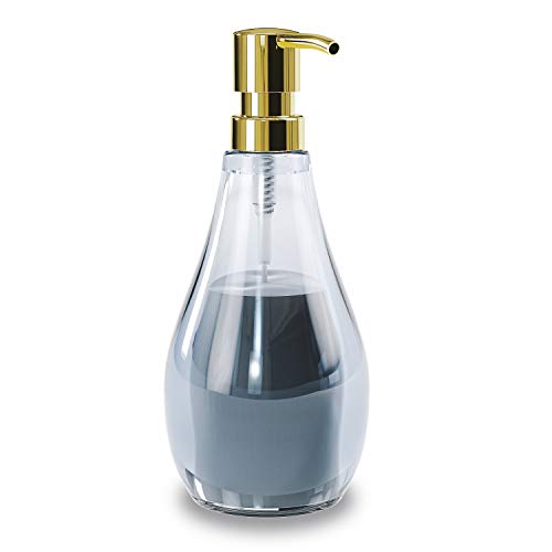 Umbra Droplet Dish Container for Bathroom-Acrylic Holder for Bath Sink-Nicely Fits Into Amenity Tray and Holds The Soap Bar Preventing It from Dirt and Ensures Zero Waste, Clear