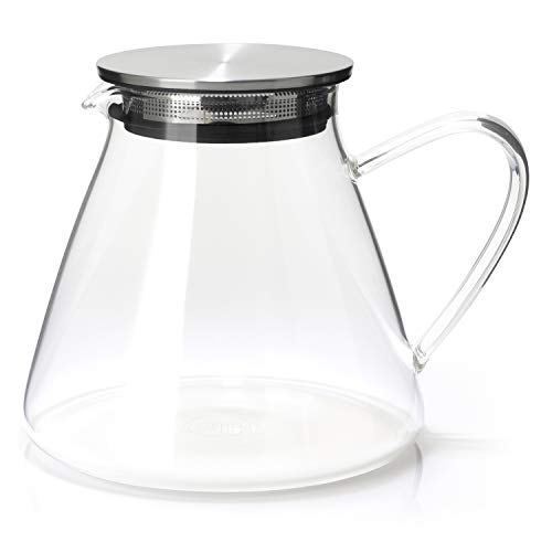 FORLIFE Fuji Glass Teapot with Filter Lid (32 ounces)