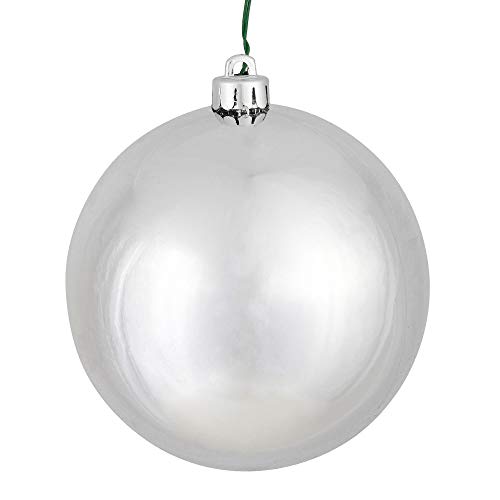 Vickerman 3" Silver Splendor Shiny Ball Ornament, 32 per Box