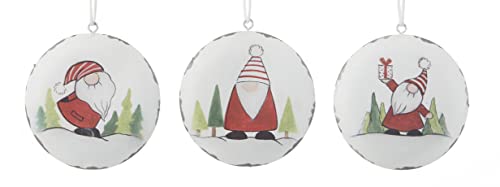 Delton Metal Painted Gnome Ornament, 3 Assortment