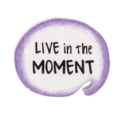 Ganz Block Talk - Live in the moment, Pine Wood, 2.50 Inches Width, 1 Inch Depth, Multicolor