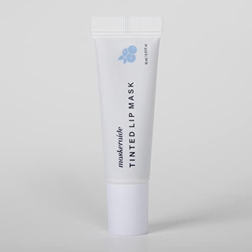 MaskerAide Tinted Lip Mask with Blueberry Antioxidants, Shea Butter, Hyaluronic Acid, Hydrating, Nourishing, Natural Tint