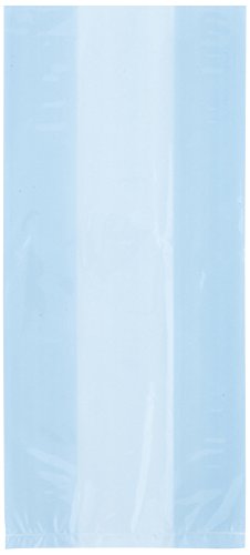 Unique Industries Baby Blue Cellophane Bags, 30ct