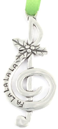 Basic Spirit Treble Clef 3-1/4-Inch Pewter Ornament