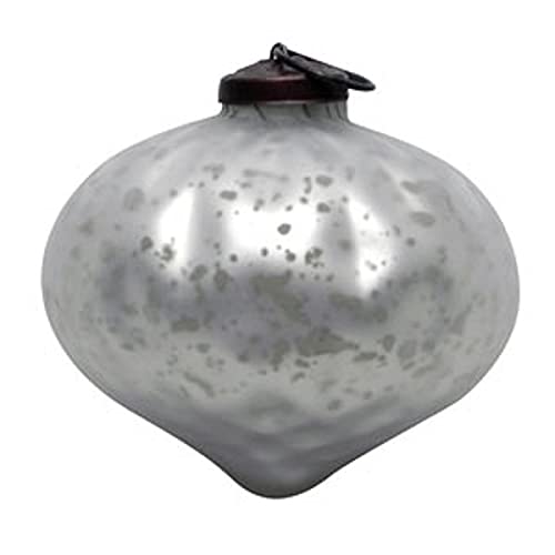 Country House Collection 89470 Onion Mercury Ornament, 3-inch Height, White