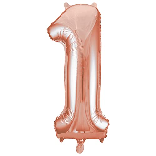 Unique Industries 34" Foil Rose Gold Number 1 Balloon