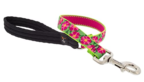 Lupine Pet Traffic Leash 2-Foot by 1" Wide Petunias