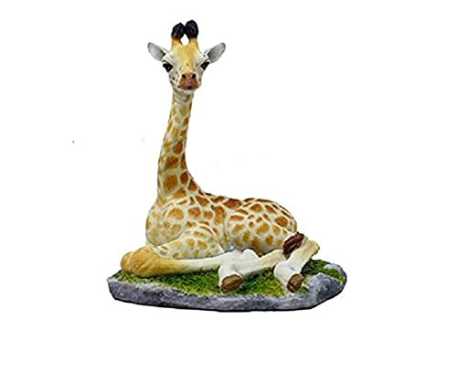 Unicorn Studio 5.75 Inch Animal Figure Giraffe Laying Down Collectible Display