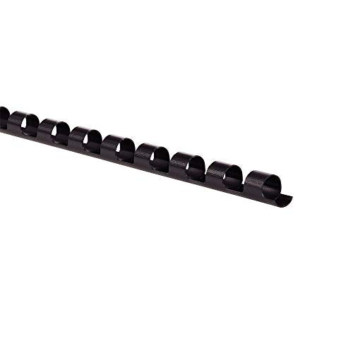 ACCO (Office) GBC Binding Spines/Spirals/Coils, 1/4" Diameter, 25 Sheet Capacity, CombBind, Black, 25 Pack (4090010)