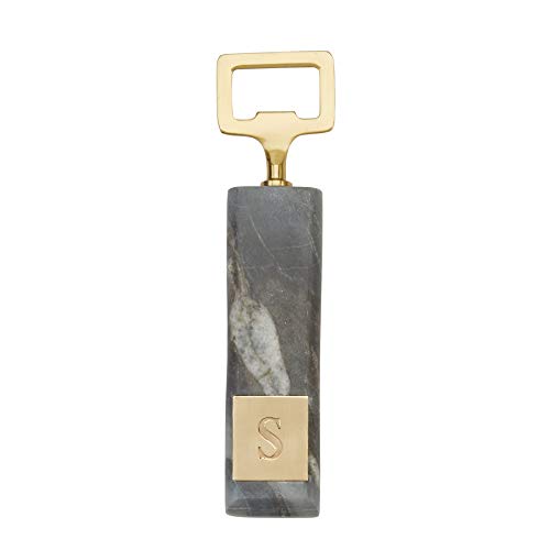 Mud Pie Initial Marble Bottle Opener