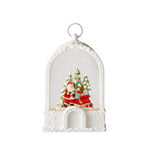 RAZ Imports 2022 Holiday Water Lanterns 10" Santa with Sleigh Lighted Water Igloo