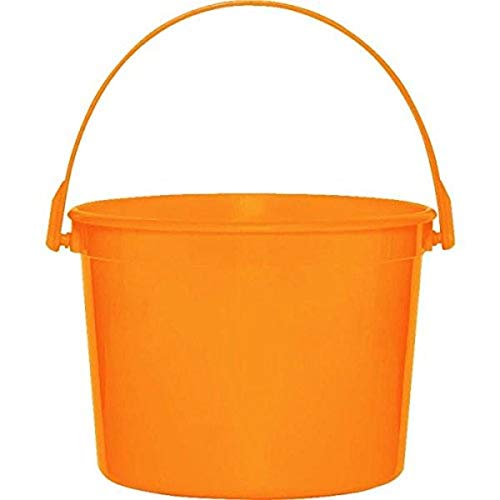 Amscan Plastic Bucket | Orange Peel | Party Accessory