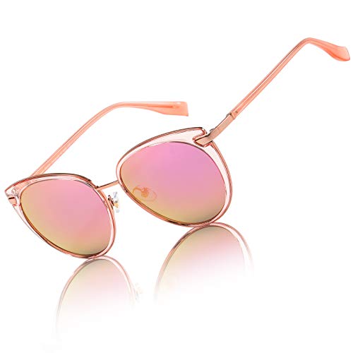 DUCO Oversized Cat Eye Sunglasses for Women Retro Polarized Sun Glasses Fashion Vintage Designer Shades DC1222