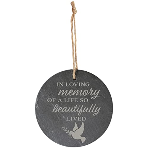 Carson Home 24511 Memory Slate Ornament, 4-inch Diameter